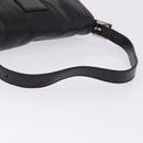 FENDI Mamma Baguette Shoulder Bag Leather Black Silver Auth 198301SAM-7