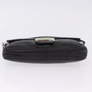 FENDI Mamma Baguette Shoulder Bag Leather Black Silver Auth 198301SAM-5
