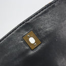 CHANEL Wild Stitch Chain Shoulder Bag Leather Black Gold CC Auth 198302V-9