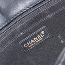 CHANEL Wild Stitch Chain Shoulder Bag Leather Black Gold CC Auth 198302V-20