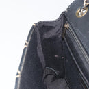 CHANEL Wild Stitch Chain Shoulder Bag Leather Black Gold CC Auth 198302V-22
