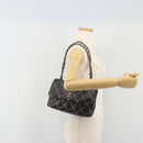 CHANEL Wild Stitch Chain Shoulder Bag Leather Black Gold CC Auth 198302V-26