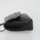 CHANEL Wild Stitch Chain Shoulder Bag Leather Black Gold CC Auth 198302V-4