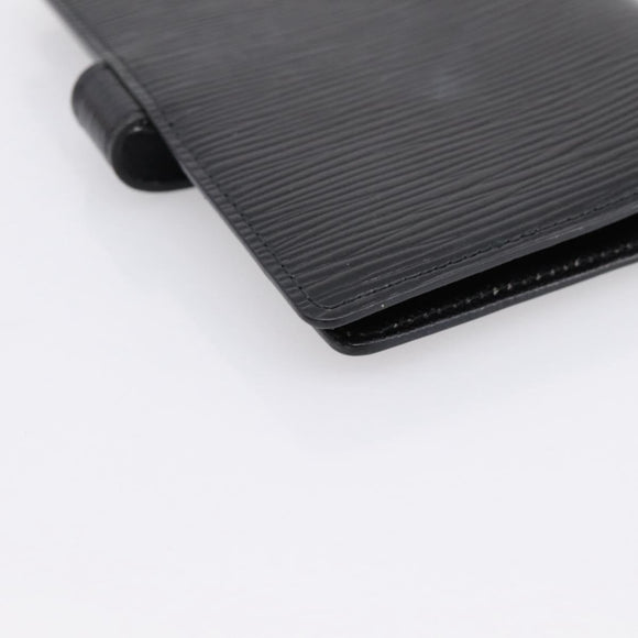 LOUIS VUITTON Epi Agenda PM Day Planner Cover Black R20092 LV Auth 198303