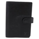 LOUIS VUITTON Epi Agenda PM Day Planner Cover Black R20092 LV Auth 198303-2