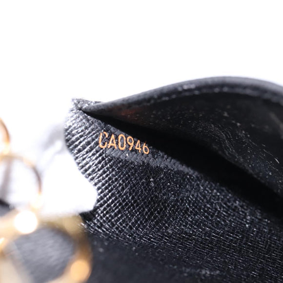 LOUIS VUITTON Epi Agenda PM Day Planner Cover Black R20092 LV Auth 198303