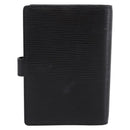 LOUIS VUITTON Epi Agenda PM Day Planner Cover Black R20092 LV Auth 198303-3