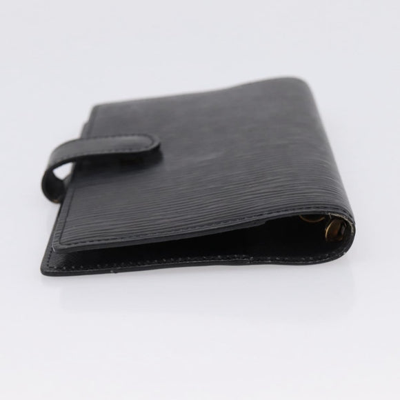 LOUIS VUITTON Epi Agenda PM Day Planner Cover Black R20092 LV Auth 198303