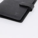 LOUIS VUITTON Epi Agenda PM Day Planner Cover Black R20092 LV Auth 198303-8