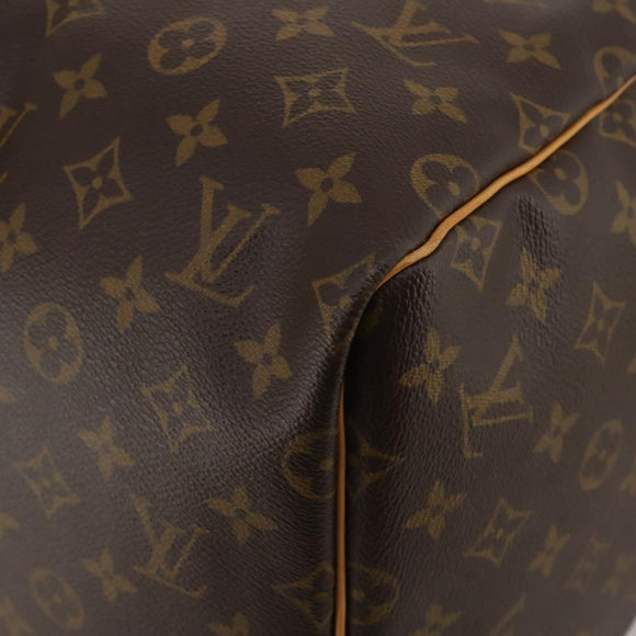 LOUIS VUITTON Monogram Keepall 55 Boston Bag M41424 LV Auth 198304V