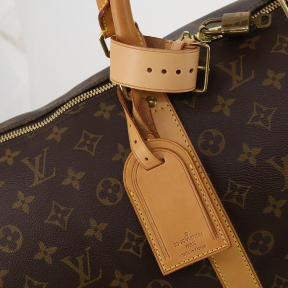 LOUIS VUITTON Monogram Keepall 55 Boston Bag M41424 LV Auth 198304V