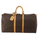 LOUIS VUITTON Monogram Keepall 55 Boston Bag M41424 LV Auth 198304V-13