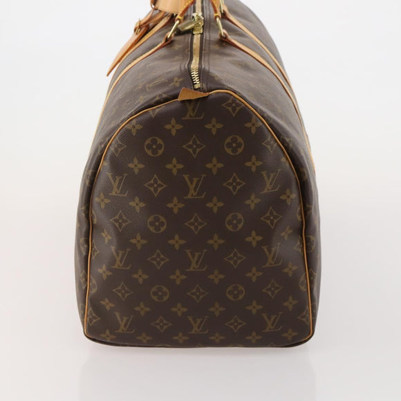 LOUIS VUITTON Monogram Keepall 55 Boston Bag M41424 LV Auth 198304V