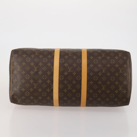 LOUIS VUITTON Monogram Keepall 55 Boston Bag M41424 LV Auth 198304V