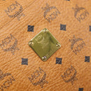 MCM Vicetos Logogram Tote Bag PVC Leather Brown Gold Auth 198306-12