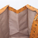 MCM Vicetos Logogram Tote Bag PVC Leather Brown Gold Auth 198306-20