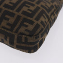 FENDI Zucca Canvas Mamma Baguette Shoulder Bag Brown Gold Tone Auth 198310V-14