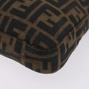 FENDI Zucca Canvas Mamma Baguette Shoulder Bag Brown Gold Tone Auth 198310V-16