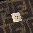 FENDI Zucca Canvas Mamma Baguette Shoulder Bag Brown Gold Tone Auth 198310V-21