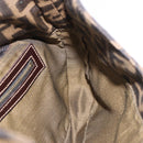 FENDI Zucca Canvas Mamma Baguette Shoulder Bag Brown Gold Tone Auth 198310V-25