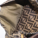 FENDI Zucca Canvas Mamma Baguette Shoulder Bag Brown Gold Tone Auth 198310V-27