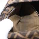 FENDI Zucca Canvas Mamma Baguette Shoulder Bag Brown Gold Tone Auth 198310V-29