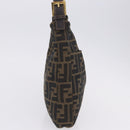 FENDI Zucca Canvas Mamma Baguette Shoulder Bag Brown Gold Tone Auth 198310V-6