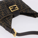 FENDI Zucca Canvas Mamma Baguette Shoulder Bag Brown Gold Tone Auth 198310V-7
