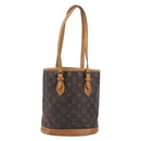 LOUIS VUITTON Monogram Bucket PM Shoulder Bag M42238 LV Auth 198312-13