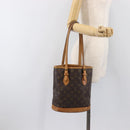 LOUIS VUITTON Monogram Bucket PM Shoulder Bag M42238 LV Auth 198312-24