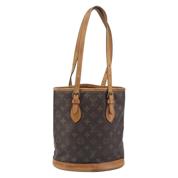 LOUIS VUITTON Monogram Bucket PM Shoulder Bag M42238 LV Auth 198312