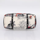 Salvatore Ferragamo Hand Bag Canvas 2way White Silver Auth 198313A-5