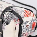 Salvatore Ferragamo Hand Bag Canvas 2way White Silver Auth 198313A-17