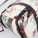Salvatore Ferragamo Hand Bag Canvas 2way White Silver Auth 198313A-18