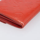 LOUIS VUITTON Vernis Portefeuille Sarah Wallet Orenge Sunset M93634 Auth 198315A-16