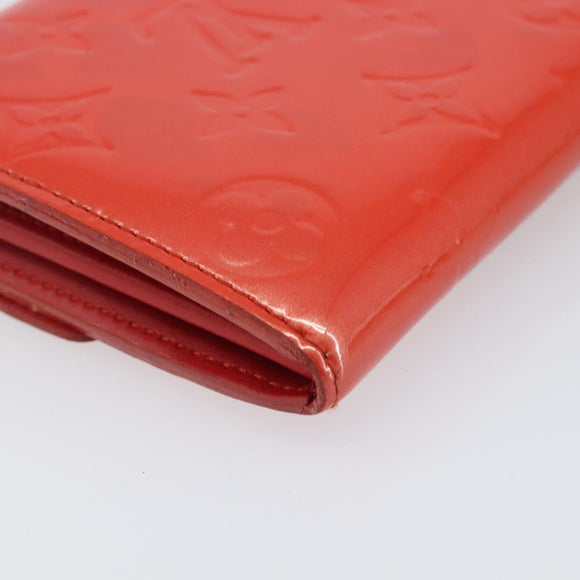 LOUIS VUITTON Vernis Portefeuille Sarah Wallet Orenge Sunset M93634 Auth 198315A