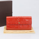 LOUIS VUITTON Vernis Portefeuille Sarah Wallet Orenge Sunset M93634 Auth 198315A-12