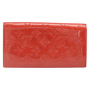 LOUIS VUITTON Vernis Portefeuille Sarah Wallet Orenge Sunset M93634 Auth 198315A-2