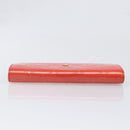 LOUIS VUITTON Vernis Portefeuille Sarah Wallet Orenge Sunset M93634 Auth 198315A-5