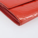 LOUIS VUITTON Vernis Portefeuille Sarah Wallet Orenge Sunset M93634 Auth 198315A-14