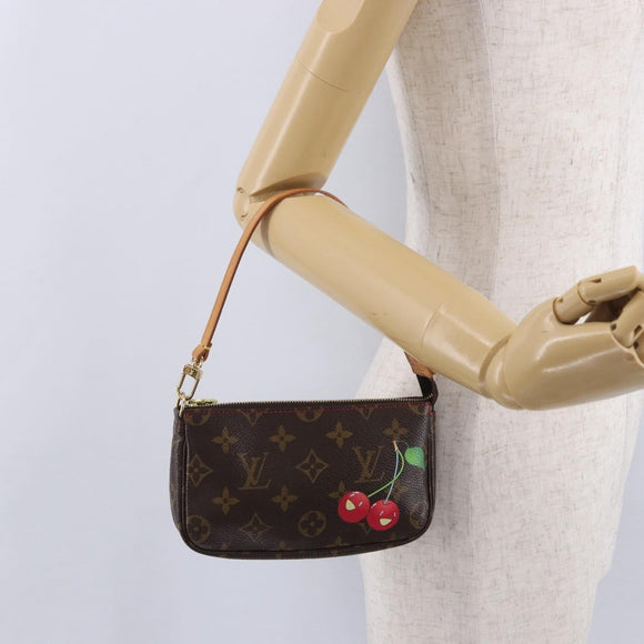 LOUIS VUITTON Monogram Cherry Mini Pochette Accessoires Pouch LV Auth 198316SAV