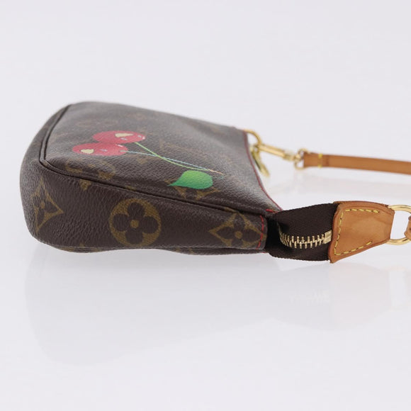 LOUIS VUITTON Monogram Cherry Mini Pochette Accessoires Pouch LV Auth 198316SAV