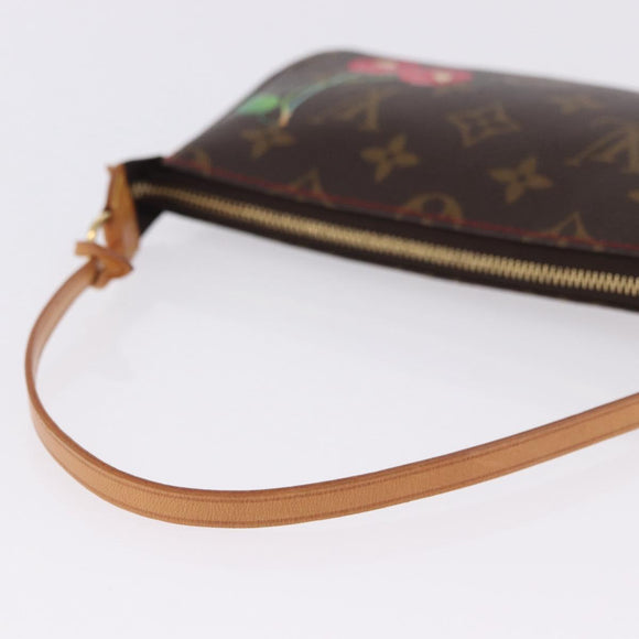 LOUIS VUITTON Monogram Cherry Mini Pochette Accessoires Pouch LV Auth 198316SAV