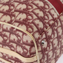Christian Dior Trotter Boston Bag PVC Leather Red White Auth 198330-11
