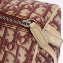 Christian Dior Trotter Boston Bag PVC Leather Red White Auth 198330-15