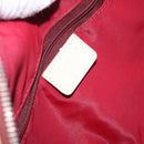 Christian Dior Trotter Boston Bag PVC Leather Red White Auth 198330-16