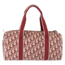 Christian Dior Trotter Boston Bag PVC Leather Red White Auth 198330-3