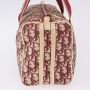 Christian Dior Trotter Boston Bag PVC Leather Red White Auth 198330-6