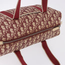Christian Dior Trotter Boston Bag PVC Leather Red White Auth 198330-7