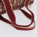 Christian Dior Trotter Boston Bag PVC Leather Red White Auth 198330-8